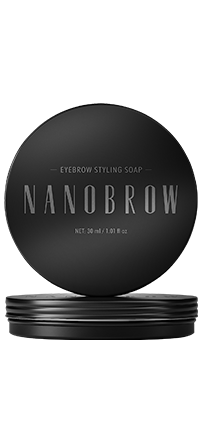 Sabonete modelador Nanobrow visto de trás